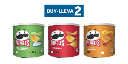 PRINGLES ORIGINAL, SOUR CREAM&ONION, BARBACOA, HOT AND SPICY O PAPRIKA, 40 g