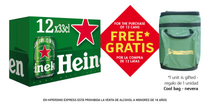HEINEKEN BEER CERVEZA LAGER, PACK 12X33cl