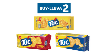 TUC CRACKERS - ORIGINAL CRACKERS, CHEESE OR BACON FLAVOR, 100 gr
