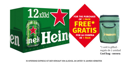 HEINEKEN BEER - CERVEZA LAGER, PACK 12X33 CL