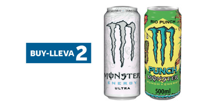 MONSTER ENERGY DRINK, ULTRA WHITE, FIESTA MANGO O RIO PUNCH, 50CL